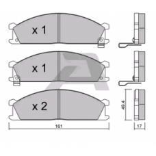 AISIN Brake pad BPNI-1912 Front